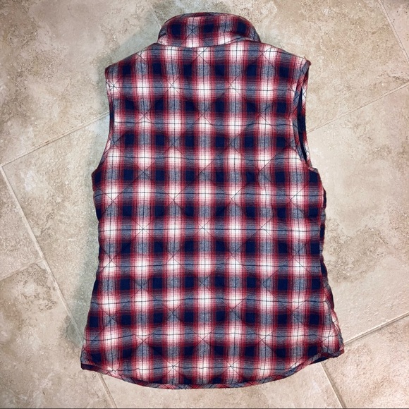 Red Plaid Orange Creek Vest - Picture 2 of 4